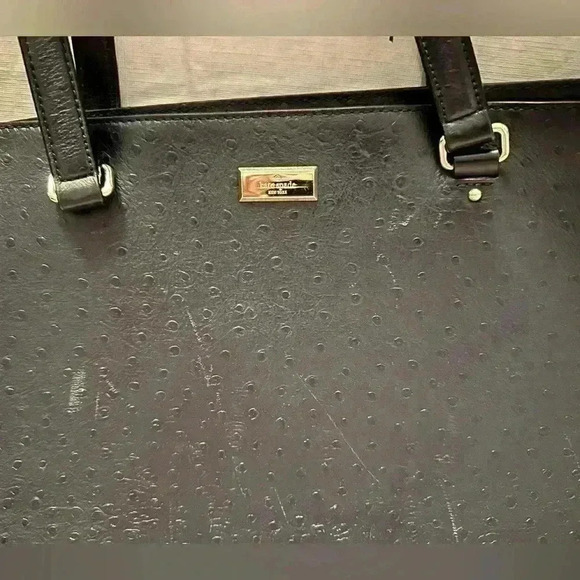 Kate Spade Cowhide Deep Bluish Black Large Handbag - Picture 16 of 16